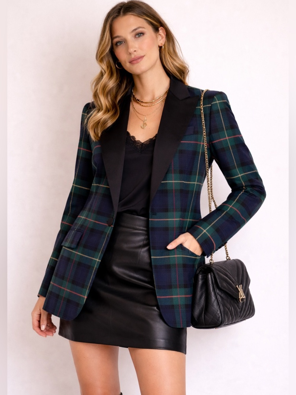 Lauren Ralph Lauren Plaid Blazer | Size 0 | Nwt | Tartan One Button Jacket